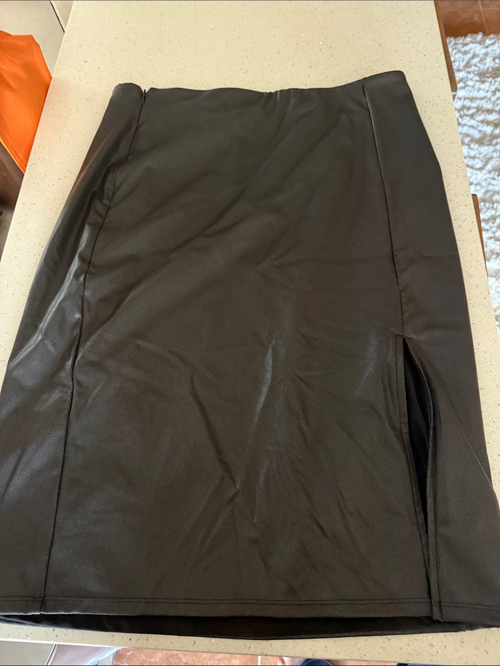 Classic Black Pencil Skirt with Side Slit